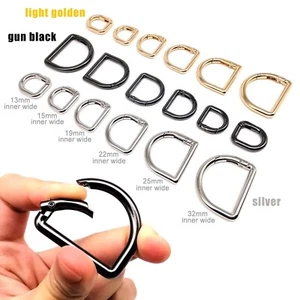D-förmiger Federring Taschenriemen Schnalle Karabiner Schlüssel Hund Kette Druckknopf Clip Auslöser - Bild 1 von 9