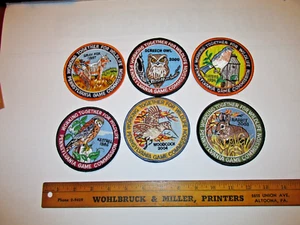 6 PC LOT verschiedene Vintage PA Game Commission 4" WORKING TOGETHER WILDLIFE PATCH - Bild 1 von 2