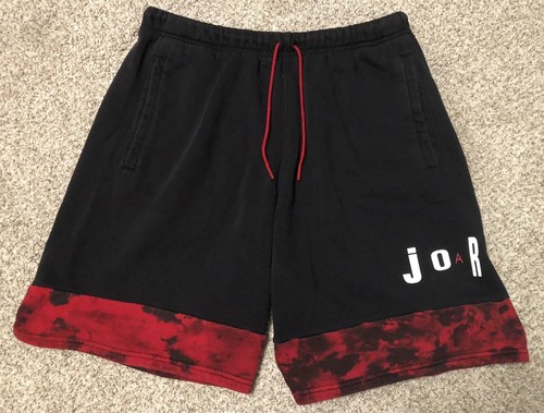 Pantaloncini Air Jordan Legacy AJ6 da uomo rossi medi neri in pile M