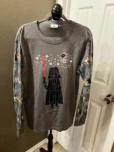 Hanna Andersson Star Wars Large Pyjama Shirt grau Darth Vader Weihnachten Neu ohne Etikett - Bild 1 von 2