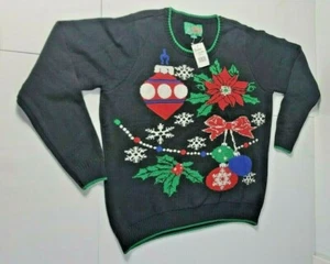 Unisex Ugly Christmas Sweater Mistletoe Snowflake ~ Size: XXL - Picture 1 of 11