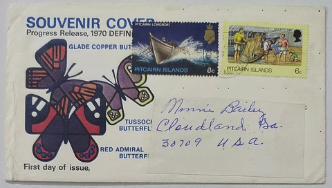 Pitcairn Bounty Island Ship Theme Stamps on Cover Cover