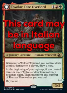MTG TOVOLAR, DIRE OVERLORD FOIL EXC - TOVOLAR, SIGNORE FUNESTO - MID - MAGIC - Picture 1 of 1