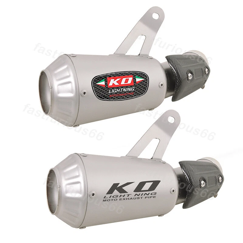 Exhaust Muffler Pipe Steel+Carbon Cover Tips Tube Slip For BMW S1000RR 2015-2016 Foto 1 de 4