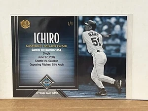 Ichiro Suzuki 2017 HBP Milestone Career Hit #354 27 de junio de 2002 #1/1 SP Billy Koch - Imagen 1 de 1
