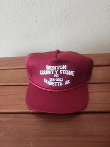Benton County Stone Inc  Red Rope Hat Adjustable Snapback - Picture 1 of 6
