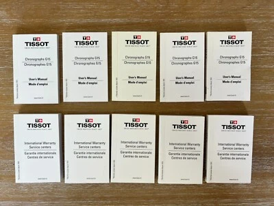 5X NUEVO CRONÓGRAFO TISSOT G15 FOLLETO MANUAL CON CENTRO DE SERVICIO INTERNACIONAL Foto 1 de 2