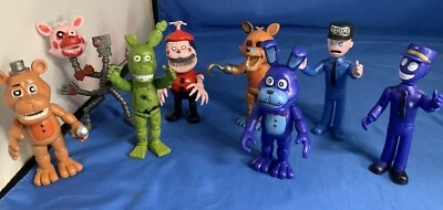 Five Nights At Freddys FNAF Figures Leremy, Foxy, Bonnie, Nightmare, Robot Set 8 - Image 1 of 4