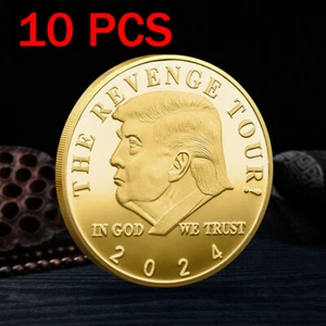 10PCS Challenge 2024 Donald Trump Coin COMMANDER IN CHIEF THE REVENNGE TOUR - Picture 1 of 7