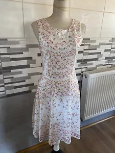 Summer Dress APRICOT Apricot Ditsy Printed Lace Skater Size 10/S BNWT - Picture 1 of 20
