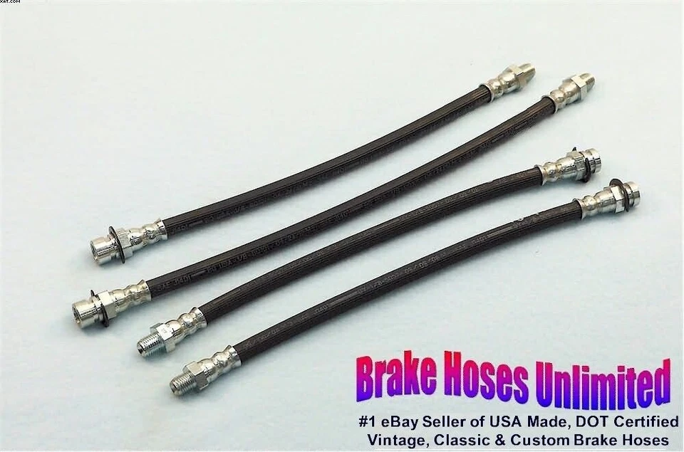 JUEGO DE MANGUERA DE FRENO Plymouth Savoy 1956, con manguera de cilindro maestro de 12" Foto 1 de 1