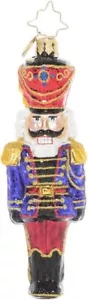 Hand-Crafted European Glass Christmas Decorative Ornament, Classic Nutcracker - Picture 1 of 2