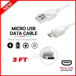 For Samsung Galaxy S7 Edge S7 S6 S4 J3 J7 LG HTC Micro USB Cable Fast Charging - Picture 1 of 6