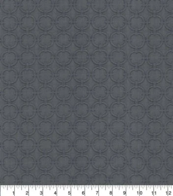 Waverly FULL CIRCLE CARBÓN Mezcla de Algodón Gris Negro Cortinas Uph Tela Foto 1 de 2