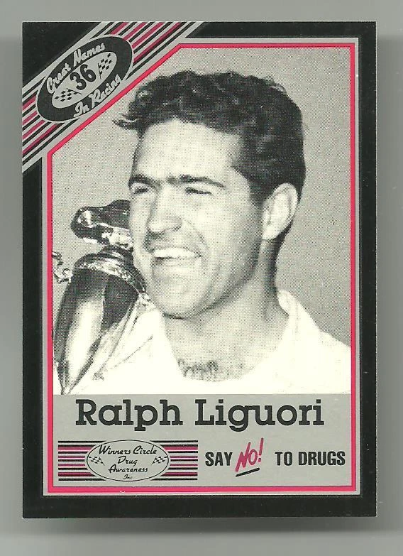 1989 Vintage Winners Circle #36 Frank Liguori Race Card NrM Hi Grade - Image 1 of 1