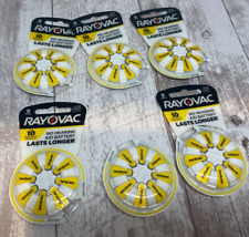6  Packs - Rayovac Extra, Size 10 Hearing Aid Batteries (Total 48 Batteries)