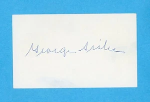 George Sisler Signed Index Card • Auto w B&E Hologram - Picture 1 of 2