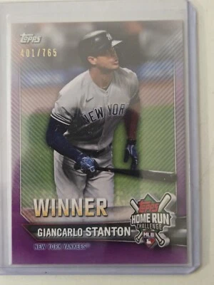 2021 Topps Home Run Challenge September Winner Giancarlo Stanton 401/765 HRCW-22 - Image 1 of 4