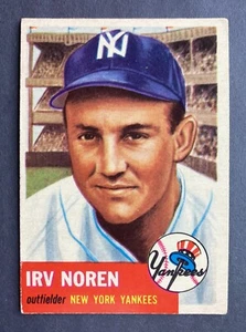 1953 Topps #35 Irv Noren (New York Yankees) VG-VGEX 5-TIME WS CHAMP! - Picture 1 of 2