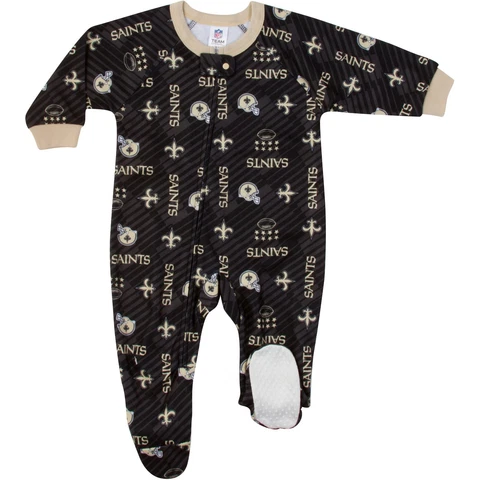 Gerber NFL New Orleans Saints Pajamas Infant Baby Toddler Blanket Sleeper Footed Cover
