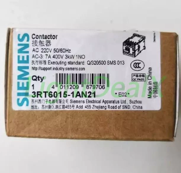 1 PIEZA Nuevo SIEMENS En Caja 3RT6015-1AN21 Contactor 3RT60151AN21 Envío Rápido Foto 1 de 1