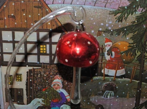 Antiguo adorno de árbol de Navidad de vidrio, molde de hongo grande 0905 - Imagen 1 de 2