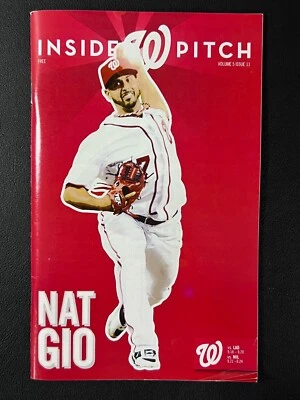 September 2012 Nationals Inside Pitch Nat Gio Issue Magazine - Image 1 of 3