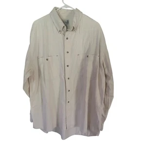 Fieldmaster long sleeve tan button up cotton shirt size XL - Picture 1 of 6