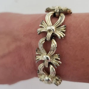 Coro Vintage 50er Jahre goldfarben klobig verknüpft strukturiert Distel Grat Armband - Bild 1 von 12