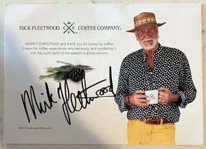 MICK FLEETWOOD Hand-Signed Card from his Lahaina, Hawaii restaurant . Gt’d Auth! - Picture 1 of 1