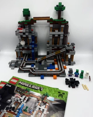 LEGO 21118 MINECRAFT The Mine - Manuales de minifiguras 100 % completos de Steve Creeper Foto 1 de 4