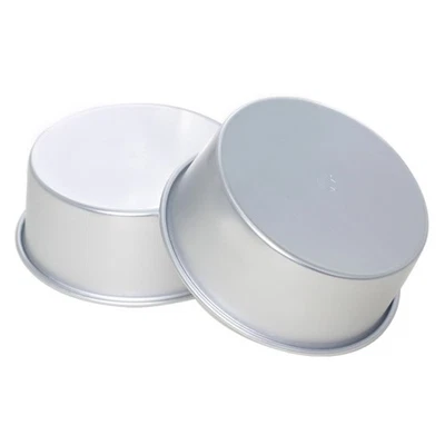 5/8 Rotondo Pane Torta Pan Teglie e Stampi Placca da Forno Argento Alluminio - Immagine 1 di 4