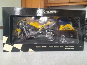 Minichamps 1/12 Scale Motorcycle Camel Yamaha Team YZR M1 C Edwards 2006 - Picture 1 of 13
