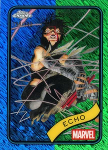 2025 Topps Marvel Chrome BLUE & GREEN SHIMMER #14 Echo 098/199 - Bild 1 von 2
