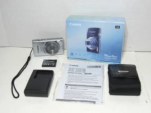 Canon PowerShot ELPH 135 fotocamera digitale 16 MP 8x zoom ottico argento TESTATA - Foto 1 di 10