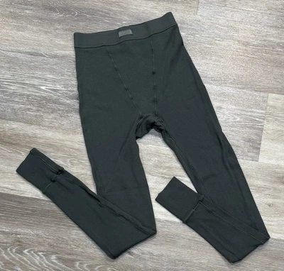 SKIMS Women XS Cotton Rib Knit Stretch Legging Green Louge Base Layer Cozy Sleep - Image 1 of 4
