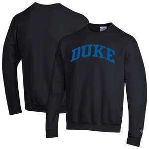 Men's Champion Black Duke Blue Devils Basic Arch Fleece Pullover Sweatshirt - Picture 1 of 3
