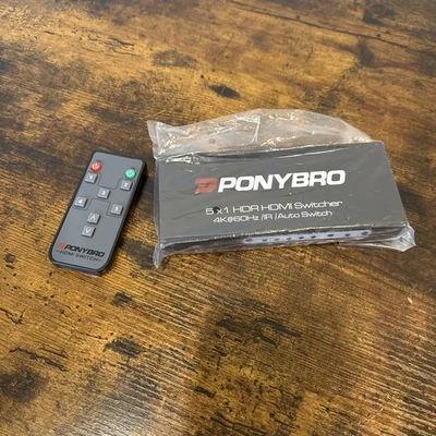 DPONYBRO HDR HDMI 4x1 and Audio Extractor 4K@60Hz UHD, ARC, Auto Switch NEW - Image 1 of 4