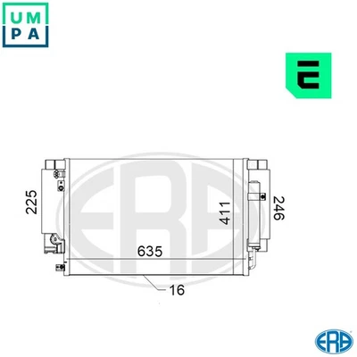 CONDENSER AIR CONDITIONING 667114 FOR MITSUBISHI OUTLANDER/SPORT/II/SUV ASX 2.0L - Image 1 of 4
