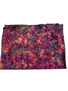 Batik Fabric 6.75 Yards Cotton Purple Gold Metallic Stars Galaxy - Picture 1 of 5