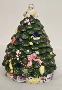 Vintage Spode Christmas Tree Porcelain Hand Painted Tea Light Candle Holder - Picture 1 of 8