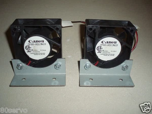 CANON FAN #CF60-H313NID  24VDC 50MA.   (SET OF 2 FANS)  WITH MOUNTING BRACKET - Picture 1 of 6