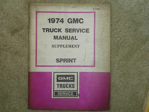 GMC 1974 camión suplemento manual de servicio - Imagen 1 de 1