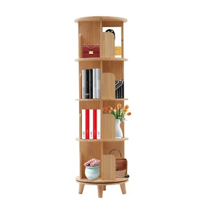 4 Layers Rotating Bookshelf Bookcase Storage Rack Floor Standing Display Holder - Picture 1 of 18