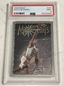 1996 Finest Mainstays Scottie Pippen #247 Bulls PSA 9 MINT POP 11 - HOF - Foto 1 di 2