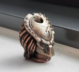 "Predator" Lanyard Bead Handmade Bronze/Nickel Silver - Foto 1 di 4
