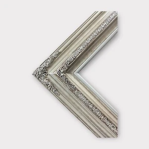 11 x 14 In stock-Traditional compo ornate wood frame, silver frame,wood picture. - Picture 1 of 10