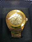 NEW Charles Latour 62623486 Multi-Function Mens Gold Tone Conway Watch With Day