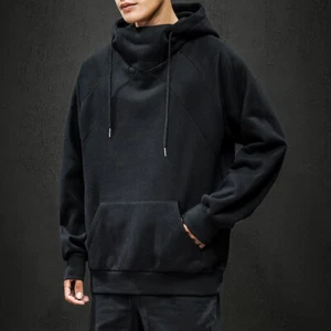 NUEVO Para Hombres Sudadera con Capucha Suéter Entrenamiento Informal Cuello Alto Abrigo Sudadera Moda Unisex - Imagen 1 de 15
