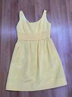 Shoshana Yellow Party Dress A-Line with Pleats and Hidden Pockets Size 8